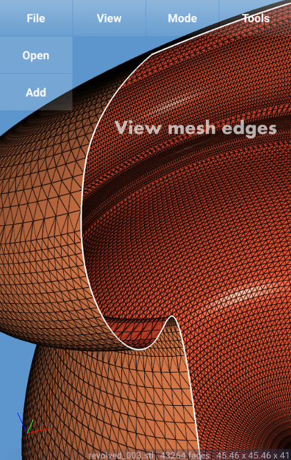 View mesh edges